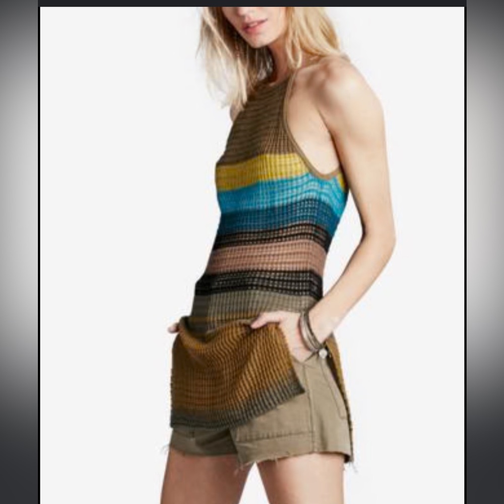 Free People Gossamer Tank Top Tunic Size M